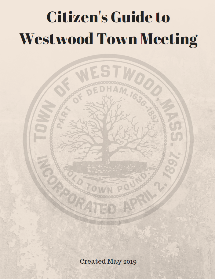 Citizen's Guide to Westwood Town Meeting