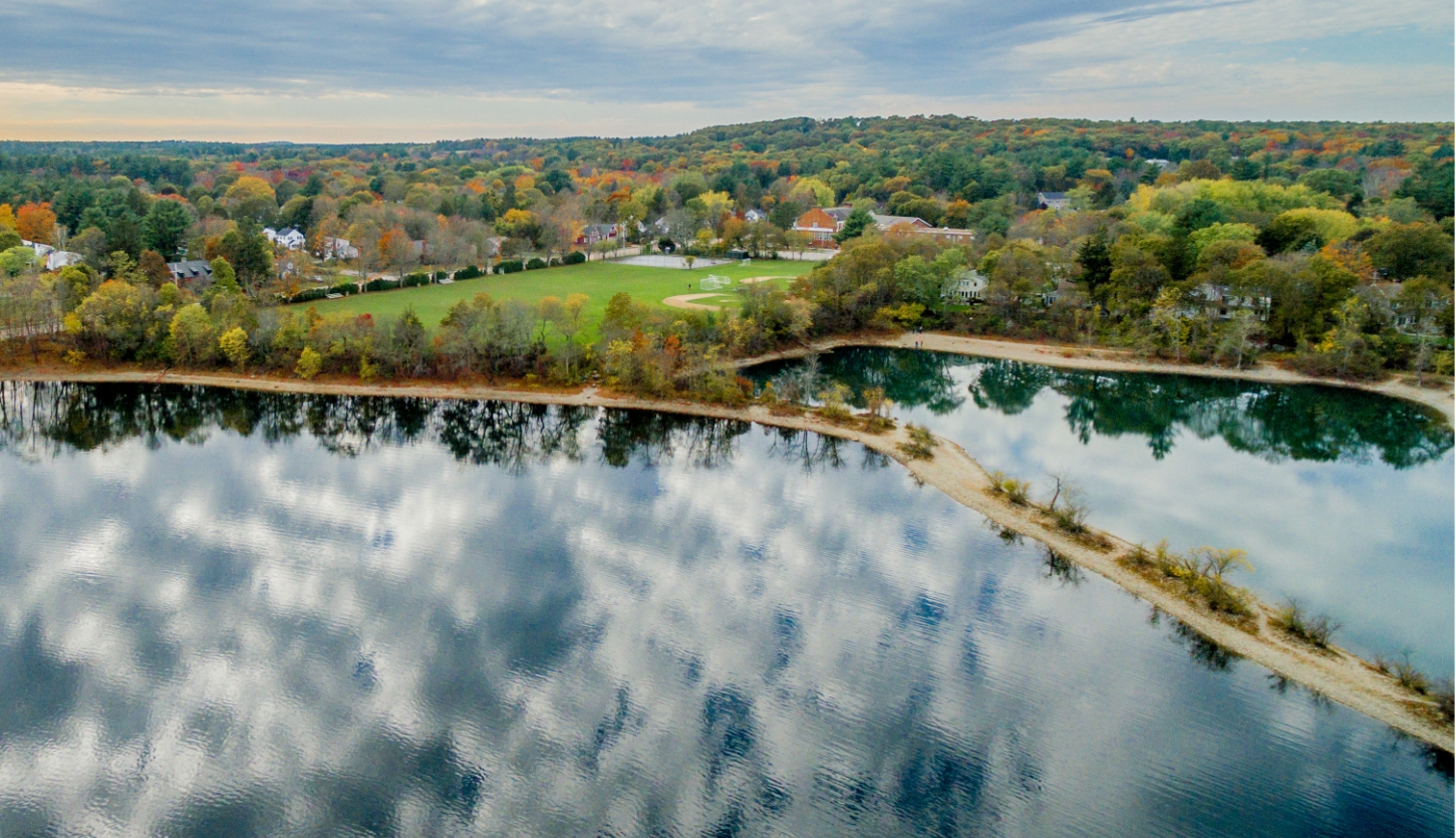 Drone image of Buckmaster Pond